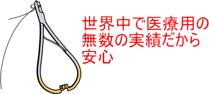 縫合糸(溶ける糸)として世界中で安全性が確認