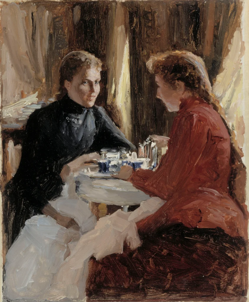 Elevenses Tea by Albert Gustaf Aristides Edelfelt 1884