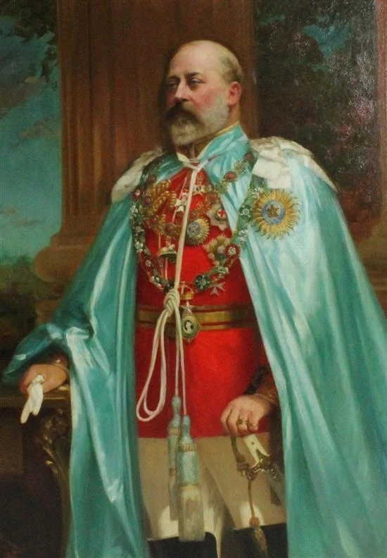 Portrait of King Edward VII with the Robes of the Order of the Star of India
