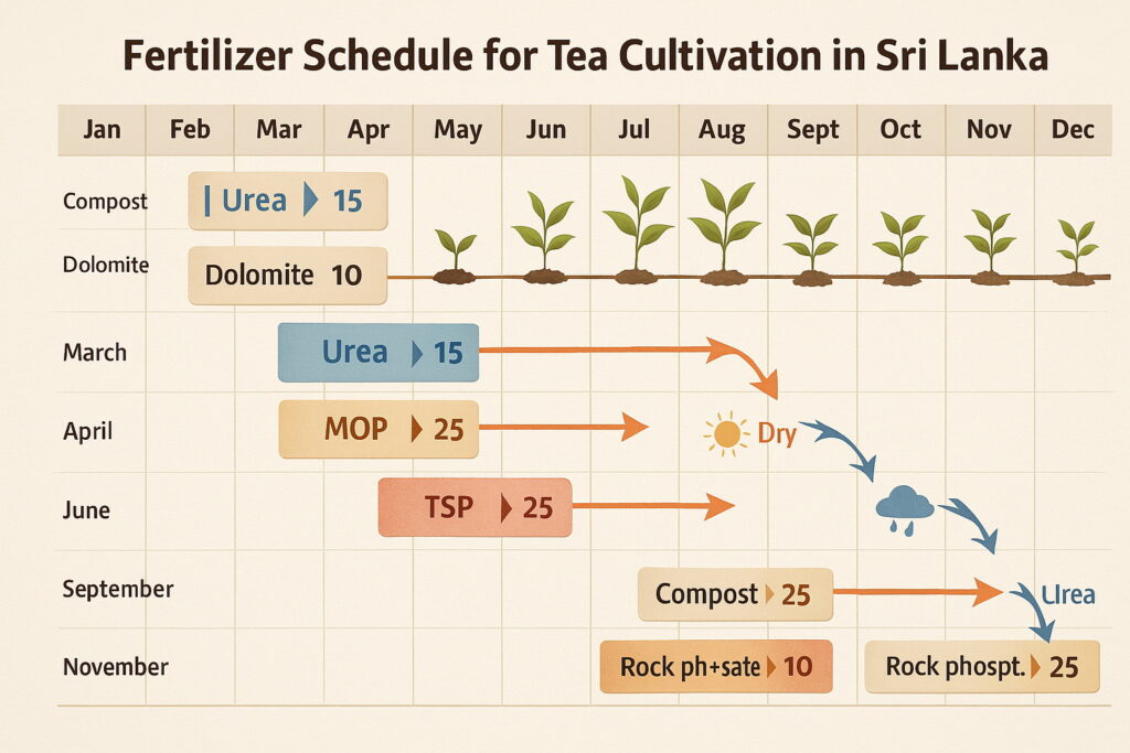 スリランカにおける肥料計画の例