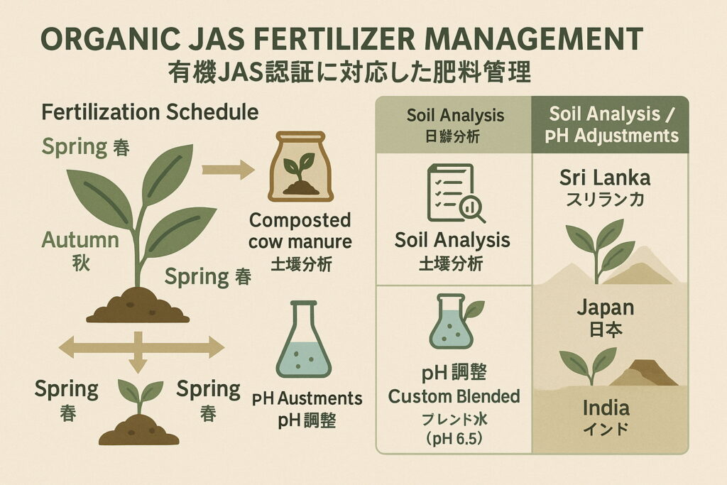 有機JAS認証に対応した肥料管理例