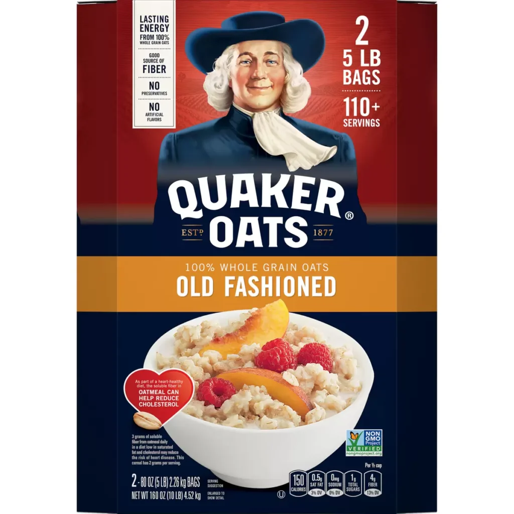 クエーカーオーツカンパニーのオートミールの箱